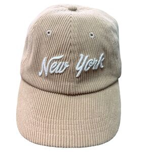 NWT American Eagle tan corduroy New York baseball cap